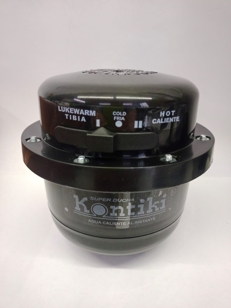 DUCHA ELECTRICA KONTIKI 3 TEMPERATURAS TRADICIONAL NEGRA 110V (K-102N)