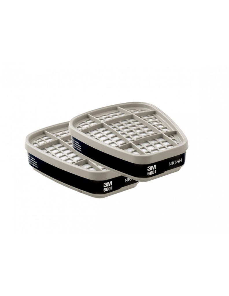 CARTUCHO PARA VAPORES ORGANICOS (PQTE X 2) 3M 6001 (HC000676094)