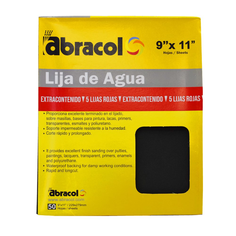 COMBO 50 LIJA ABRACOL 80 ( LIJADO EN AGUA (RPHLC0080000 + 5 LIJAS ROJA 80 EXTRACONTENIDO