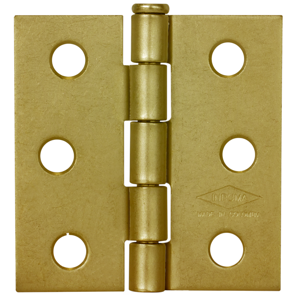 BISAGRA NUDO CABEZA PLANA DORADA INDUMA 3X3 C-16 X12 PARES (PUERTA) (T1106-0061)