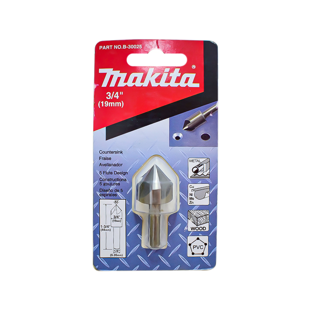 AVELLANADOR 3/4" MULTIMATERIAL ZANCO LISO MAKITA (B-30025)