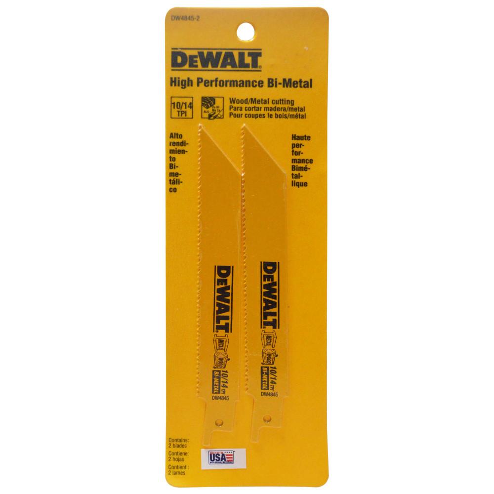 SEGUETA SIERRA SABLE BI-METAL DEWALT X 2 - 6 PULG (14TPI (DW4845-2