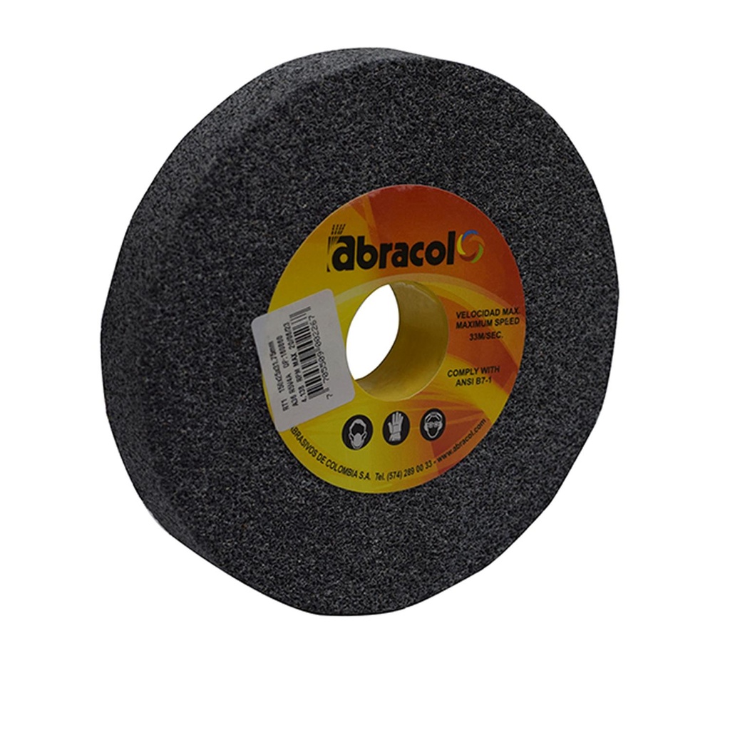 PIEDRA ESMERIL ABRACOL 6X1X1 1/4 GRANO 36 GRIS (AVR1A0036061)