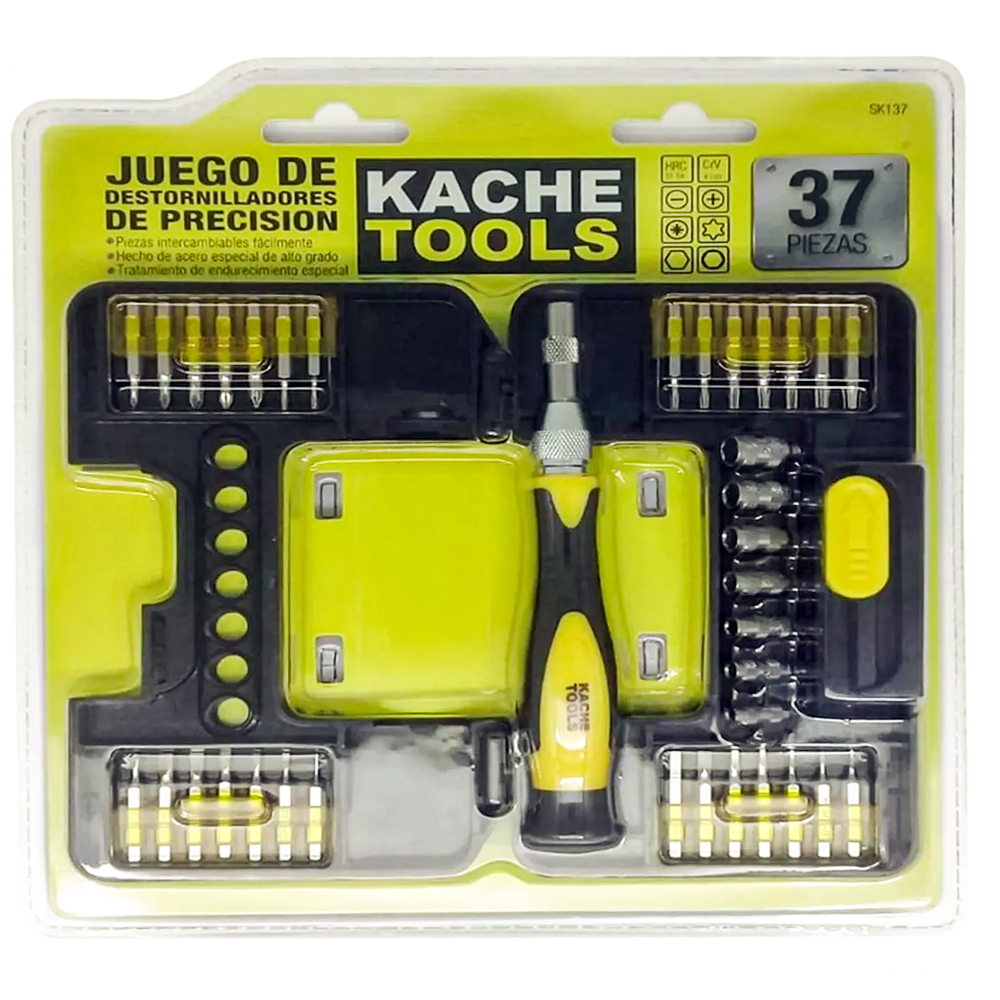 DESTORNILLADOR JUEGO X 37 PZS  KACHE TOOLS SK137 (37588)