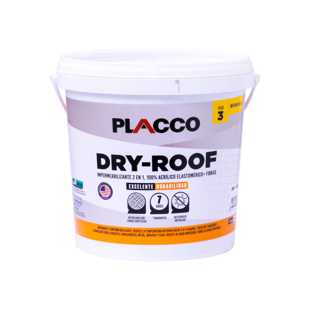 PLACCO PRO DRY ROOF GRIS 1/4 (IMPERMEABILIZANTE ELASTOMERICO (96520014 (ALGRECO)  