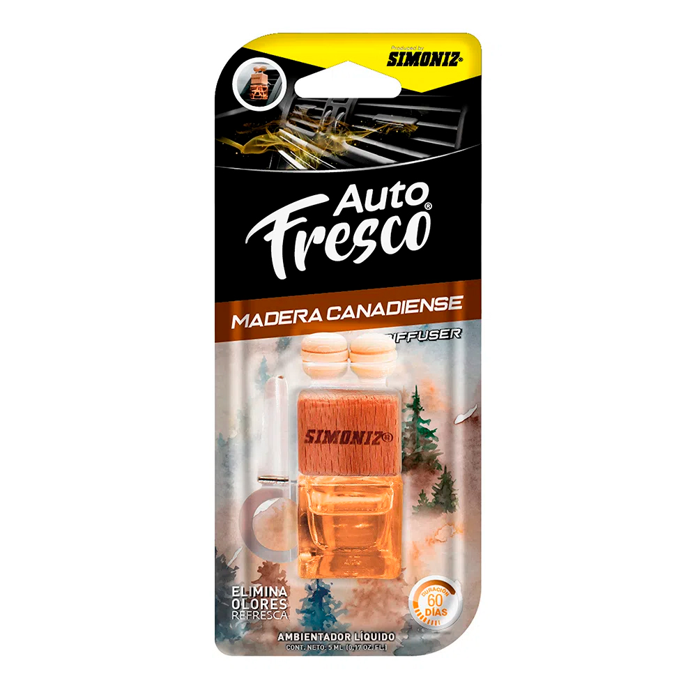 AMBIENTADOR DIFUSOR CUBO MADERA CANADIENSE 8ML (207206)