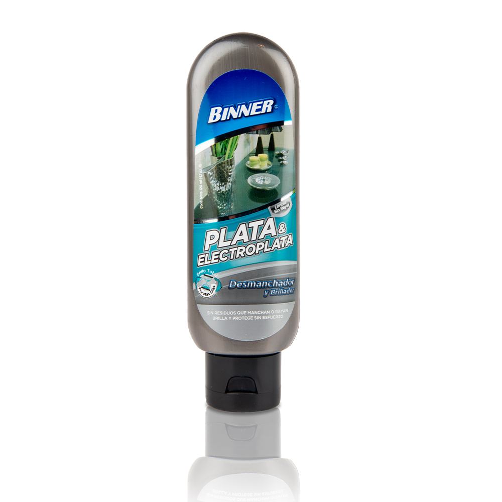 DESMANCHADOR Y BRILLADOR PLATA Y ELECTROPLATA 120ML  BINNER