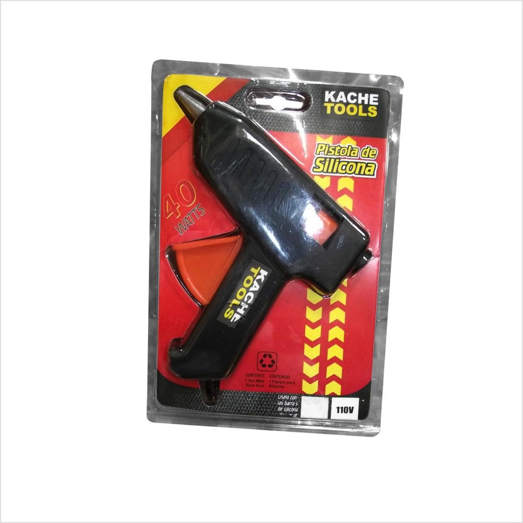 PISTOLA SILICONA GRANDE SUKRA 40W NEGRA (10234)