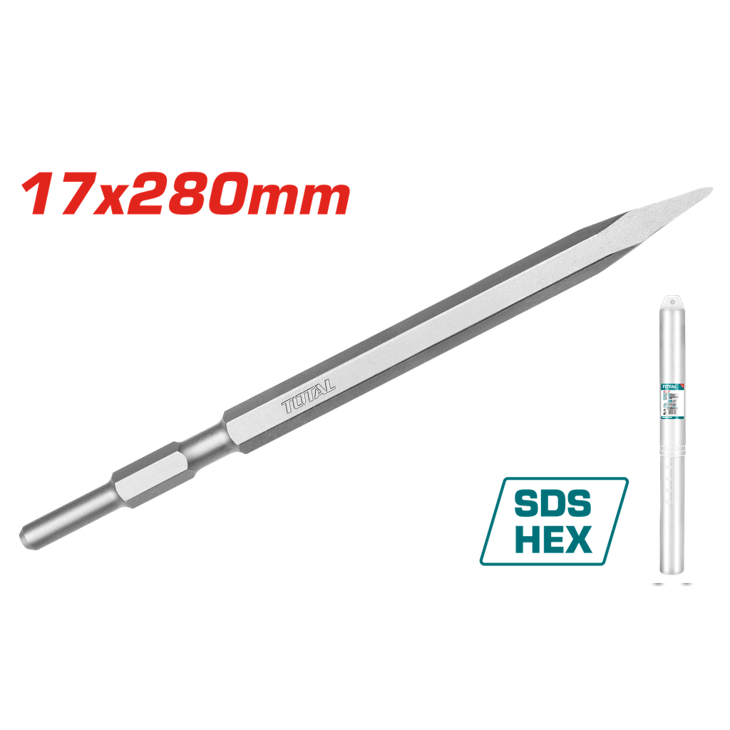 CINCEL PUNTA HEXAGONAL 17 X 280 MM SUPER TOTAL (TAC153171)