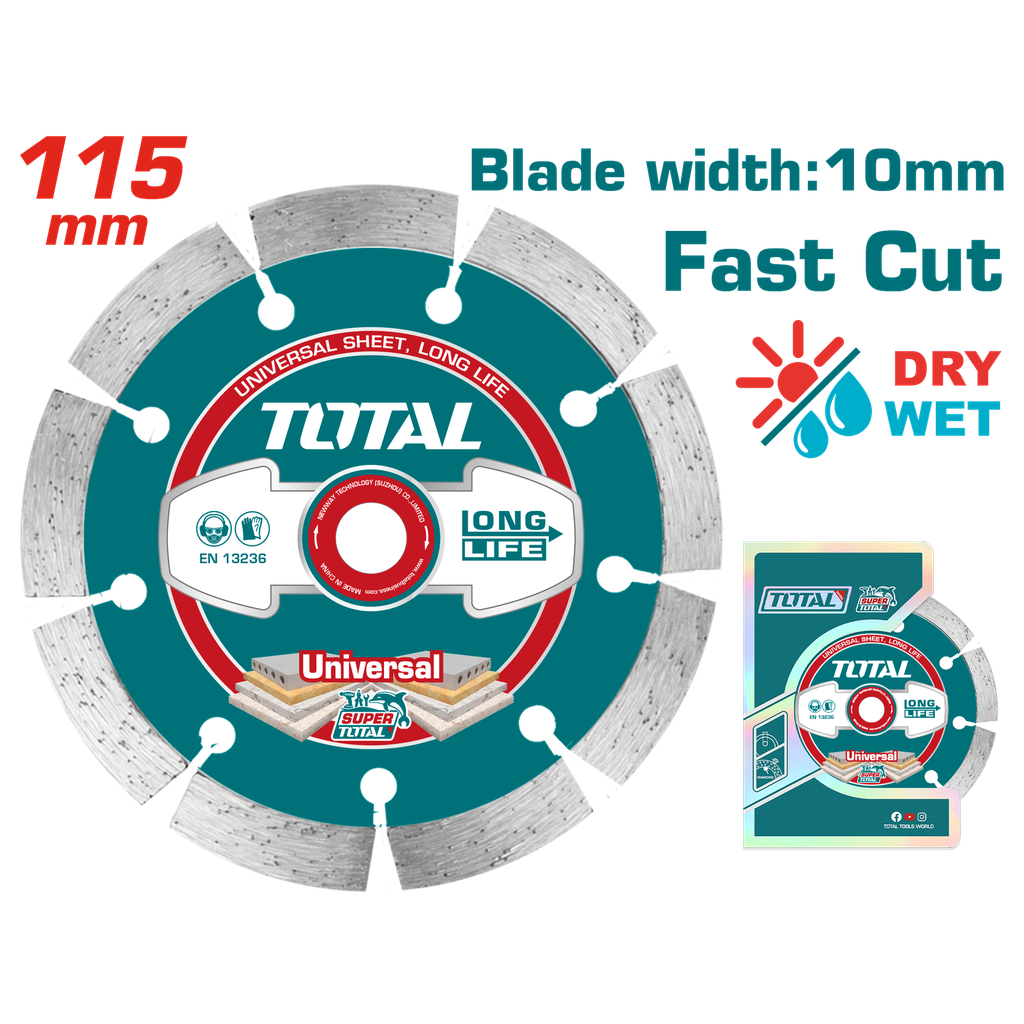 DISCO DIAMANTADO SEGMENTADO 4 1/2"SUPER TOTAL (TAC2111153)