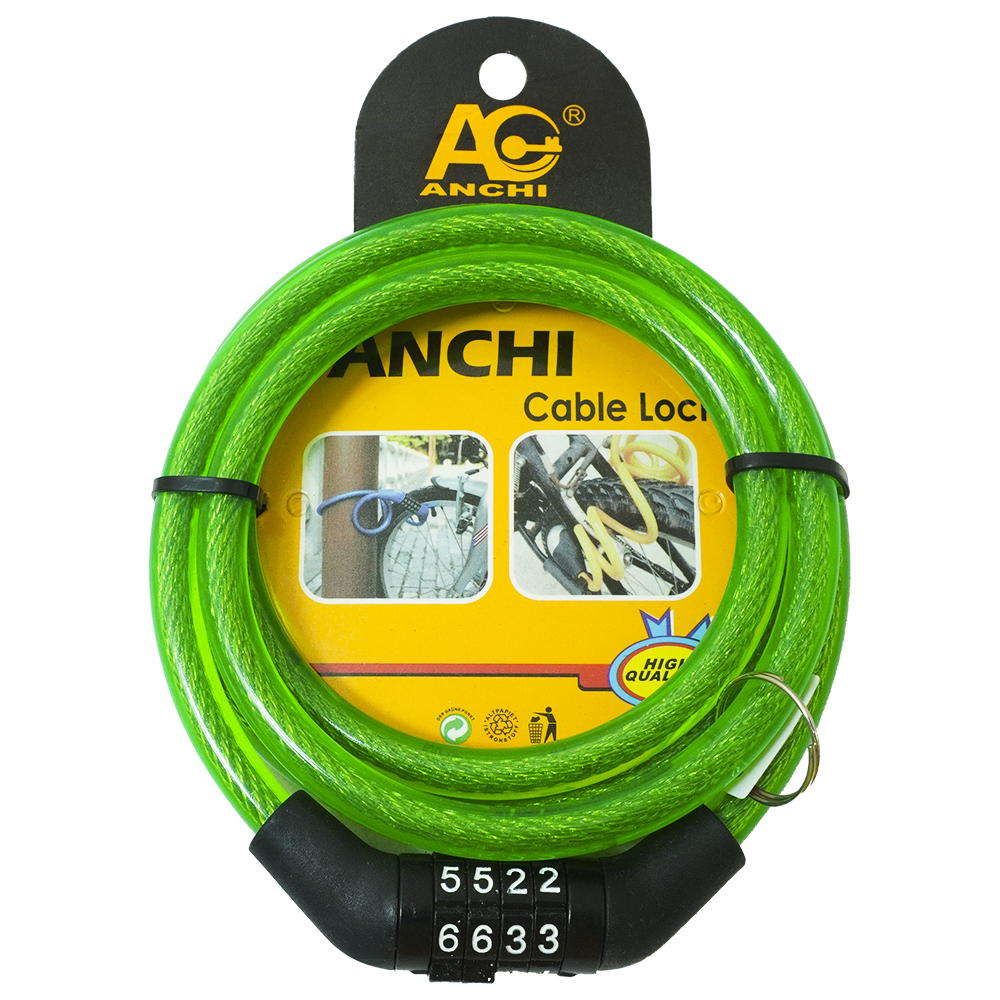 CANDADO BICICLETA CLAVE 4 DIGITOS ()
