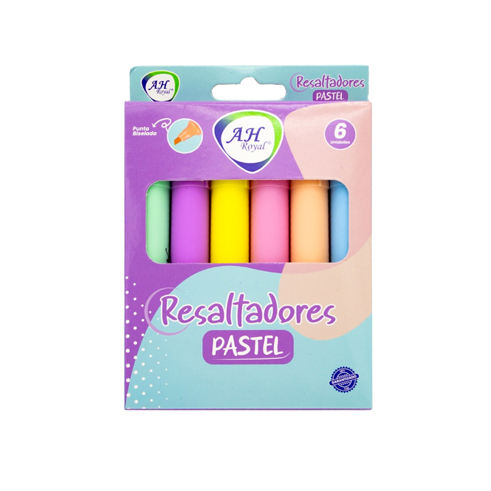 RESALTADOR AH ROYAL PASTEL  X 6 UNDS (PAC3578)