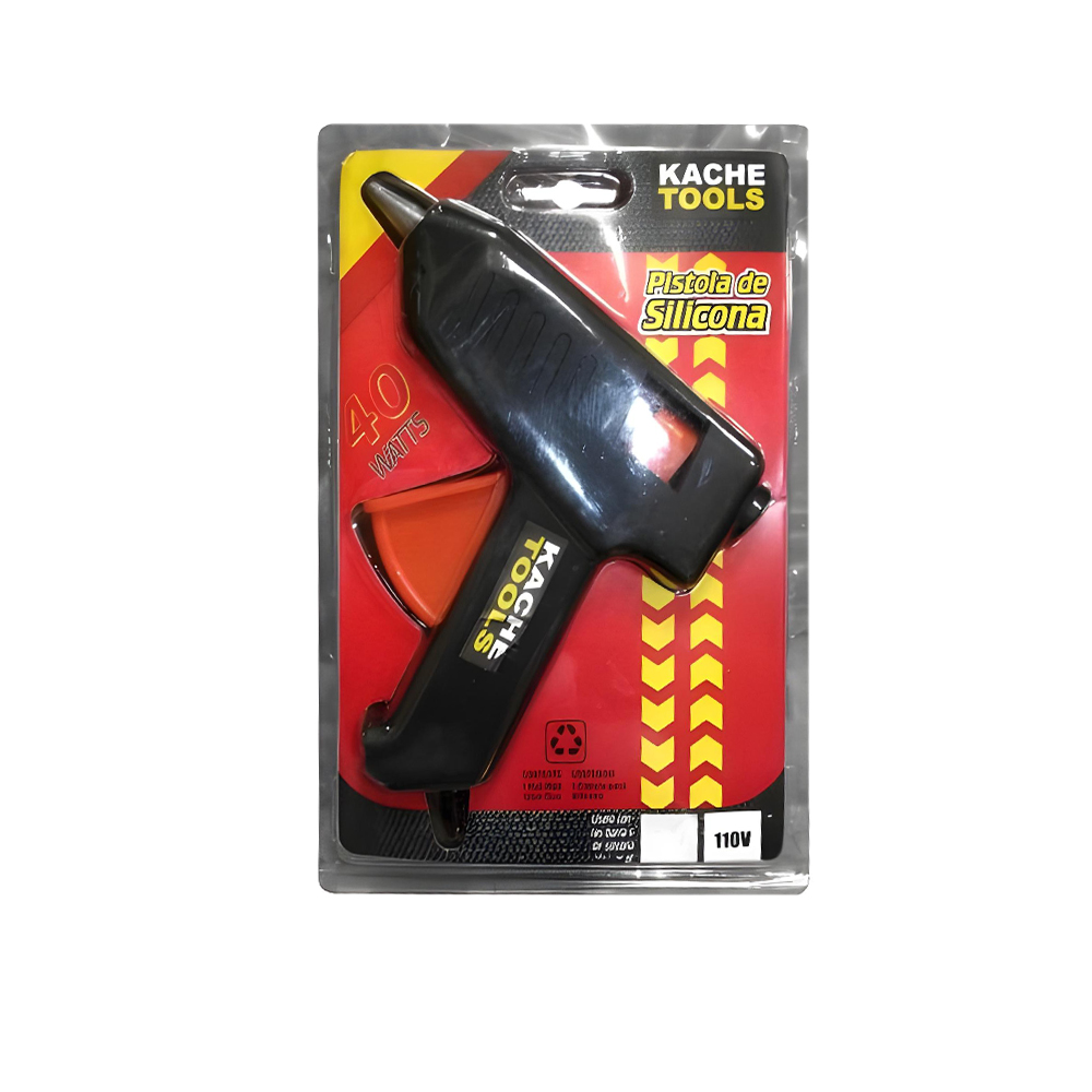 PISTOLA SILICONA PEQUEÑA SUKRA 10W NEGRA (10233)