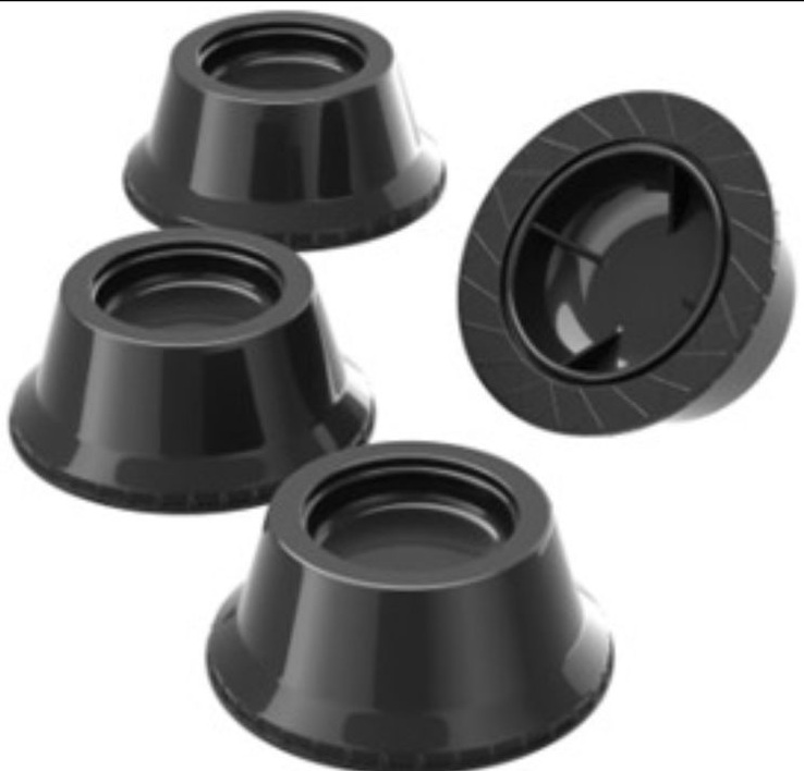 SOPORTE PARA LAVADORA EN CAUCHO JUEGO X 4 UNDS