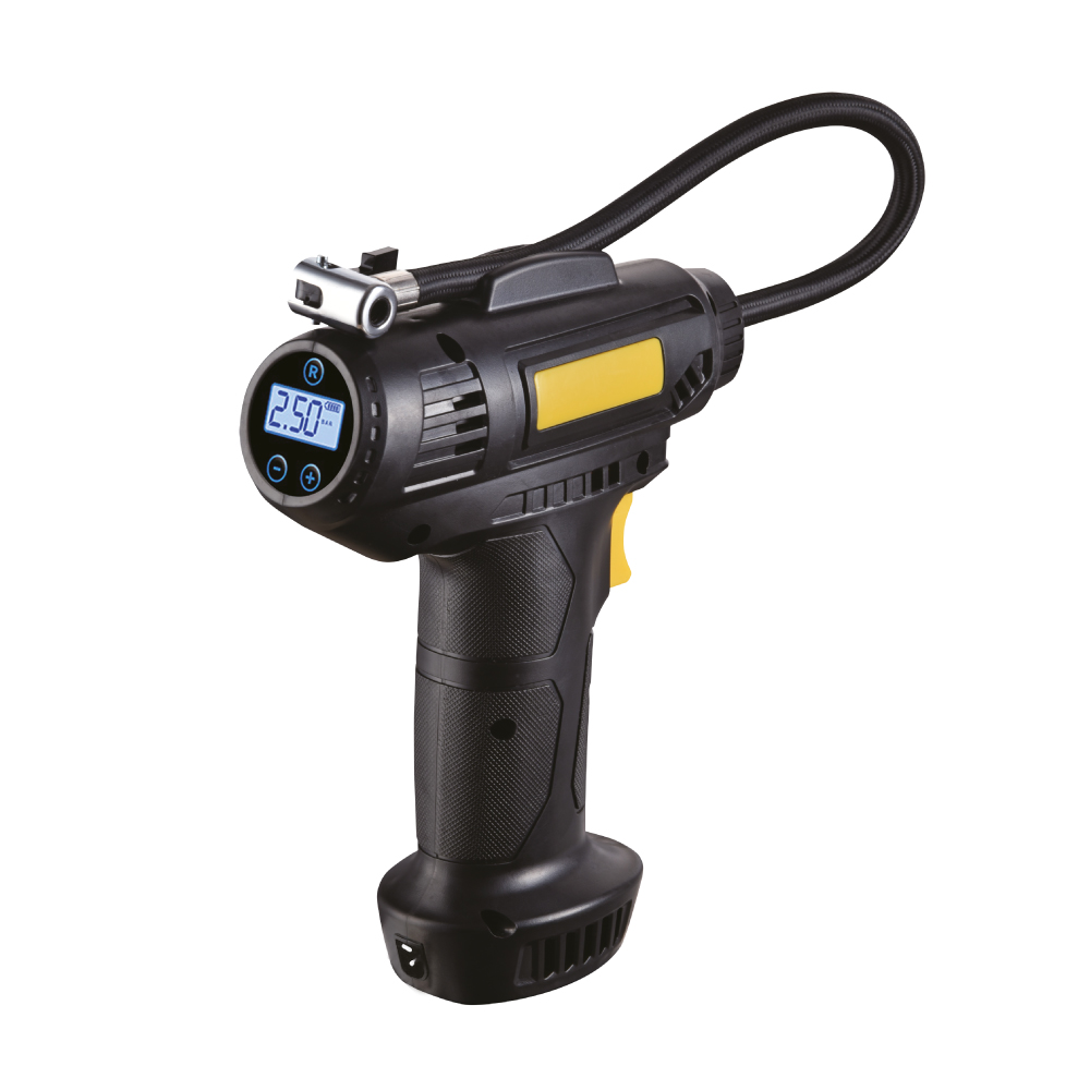 COMPRESOR MINI INALAMBRICO 7.4V 150PSI PARA CARRO RECARGABLE UDUKE (HT3480)