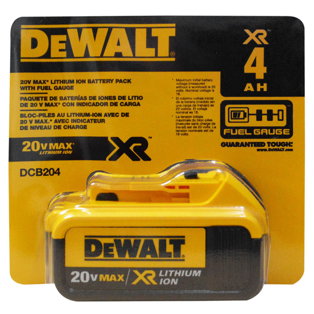 BATERIA DEWALT DE ION DE LITIO 20V  4AH (DCB204)
