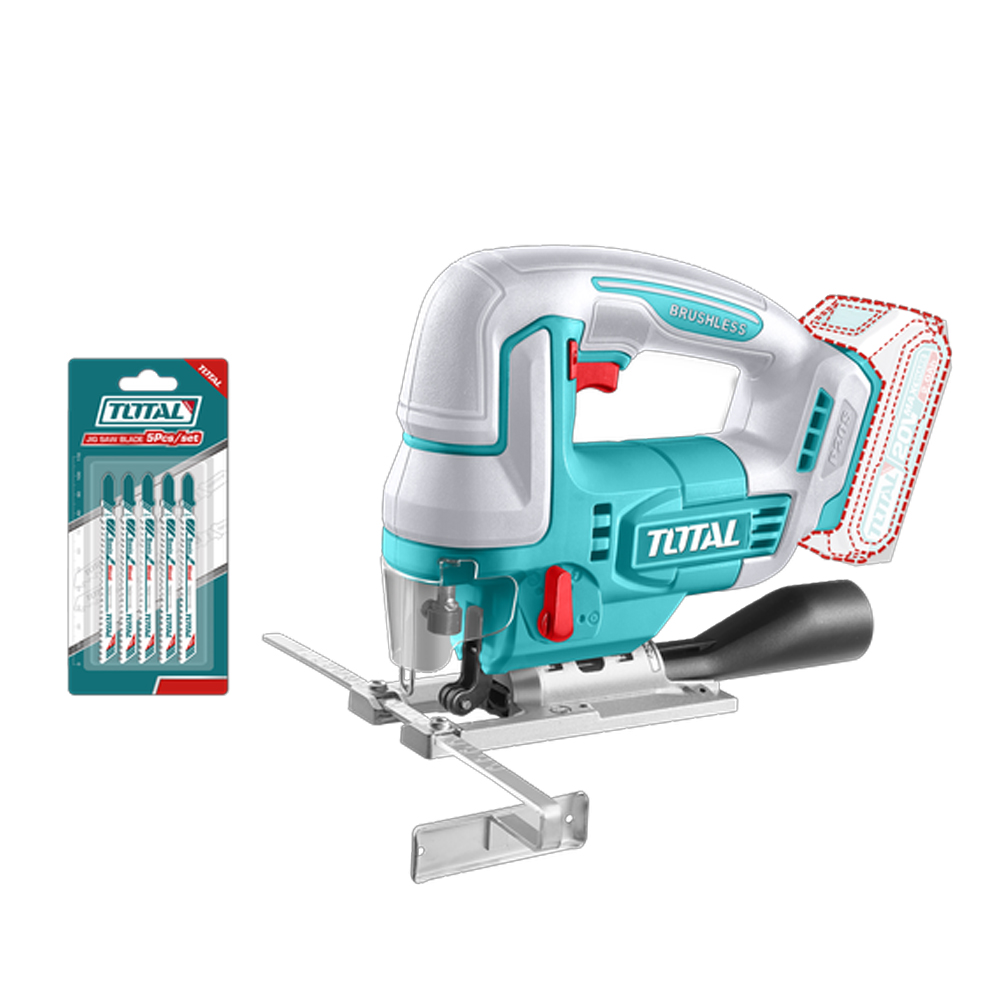 CALADORA INALAMBRICA 20V + 5 SIERRA SABLE BATERIA Y CARGADOR NO INCLUIDO INDUSTRIAL SUPER TOTAL (TJSLI1008)