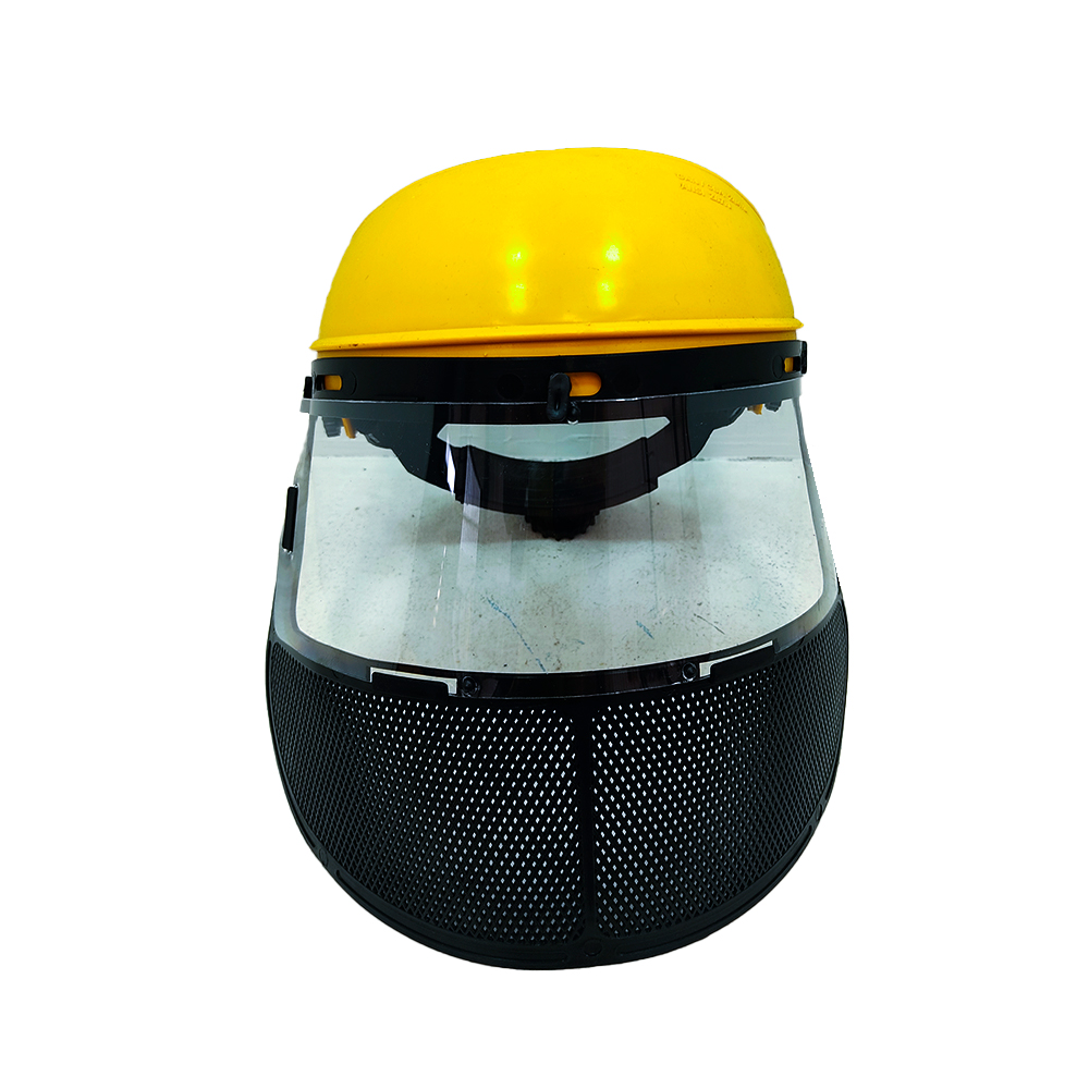 CARETA GUADAÑADORA MALLA CON VISOR AMARILLA