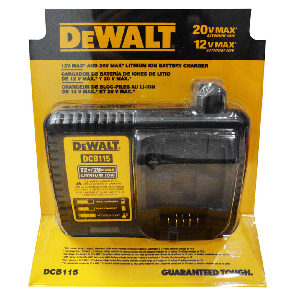 CARGADOR DE BATERIA DEWALT DE ION DE LITIO 12V / 20V (DCB1104) (DCB115)