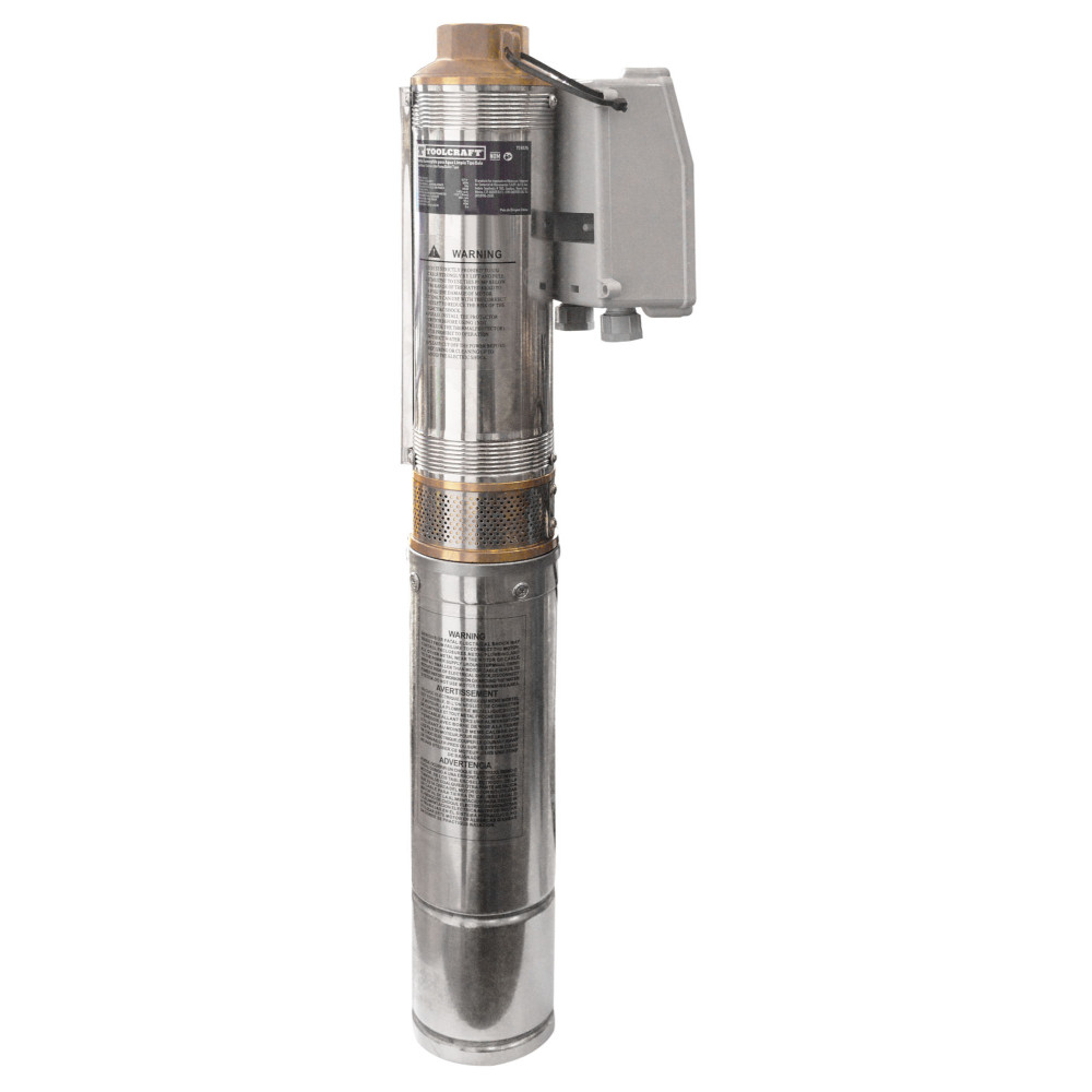 ELECTRO BOMBA SUMERGIBLE TIPO BALA 1 HP PARA AGUA LIMPIA (ALT MAX 55 MTRS 110V TOOLCRAFT (TC4576