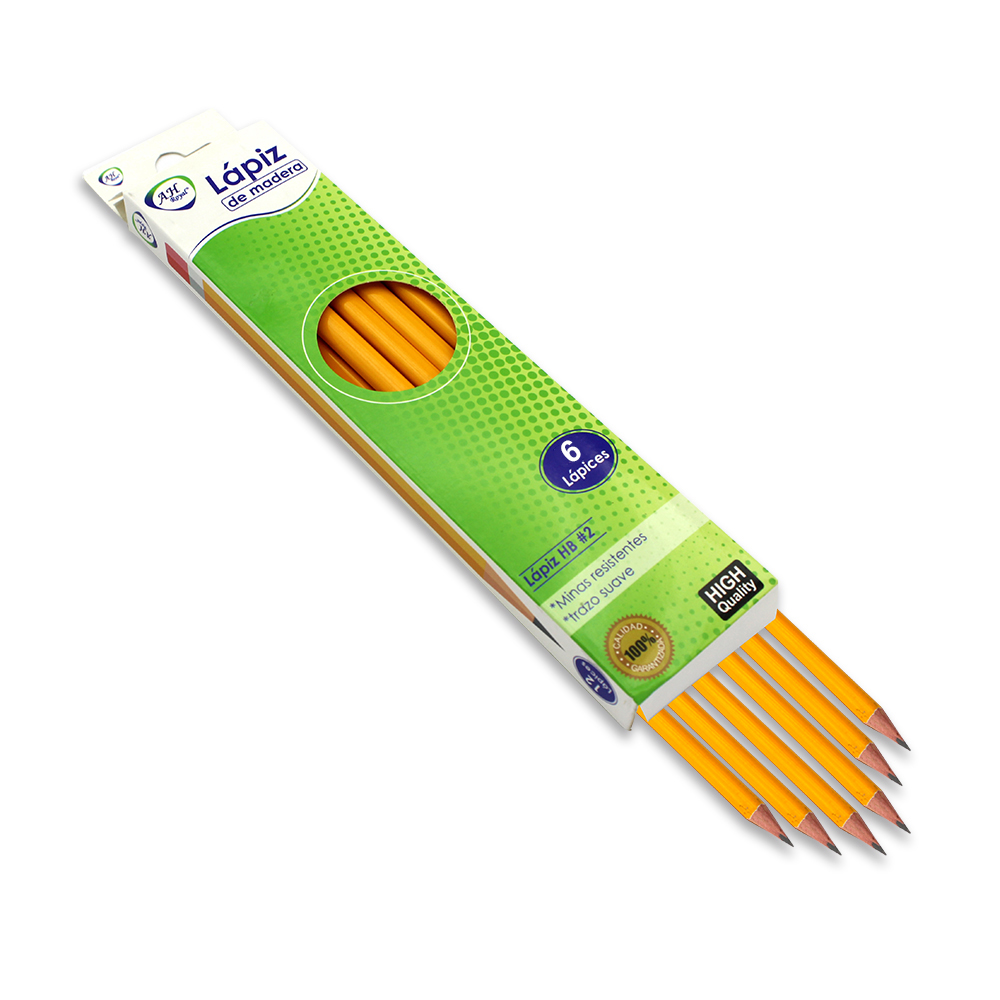 LAPIZ AHROYAL AMARILLO  MADERA #2.HB X 6 UND