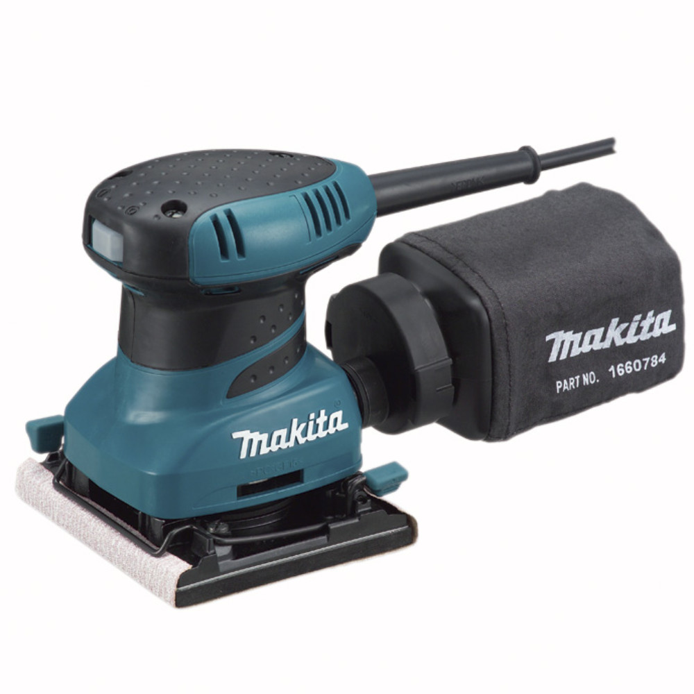 LIJADORA DE PALMA MAKITA 112MMX102MM 200W CON RECOLECTOR DE POLVO INDUSTRIAL (BO4556)