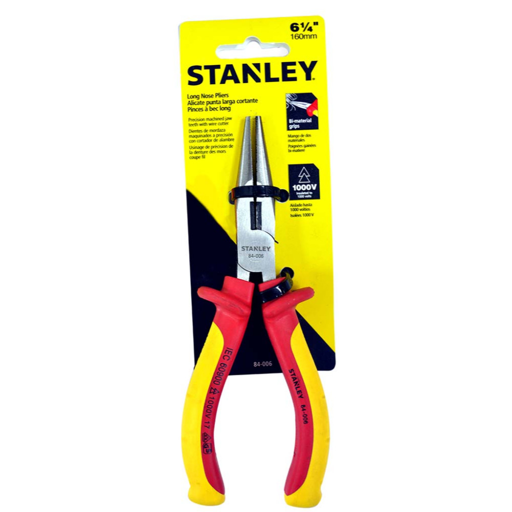 PINZA STANLEY ELECTRICISTA 6 1/2 (84-006) 1000 V