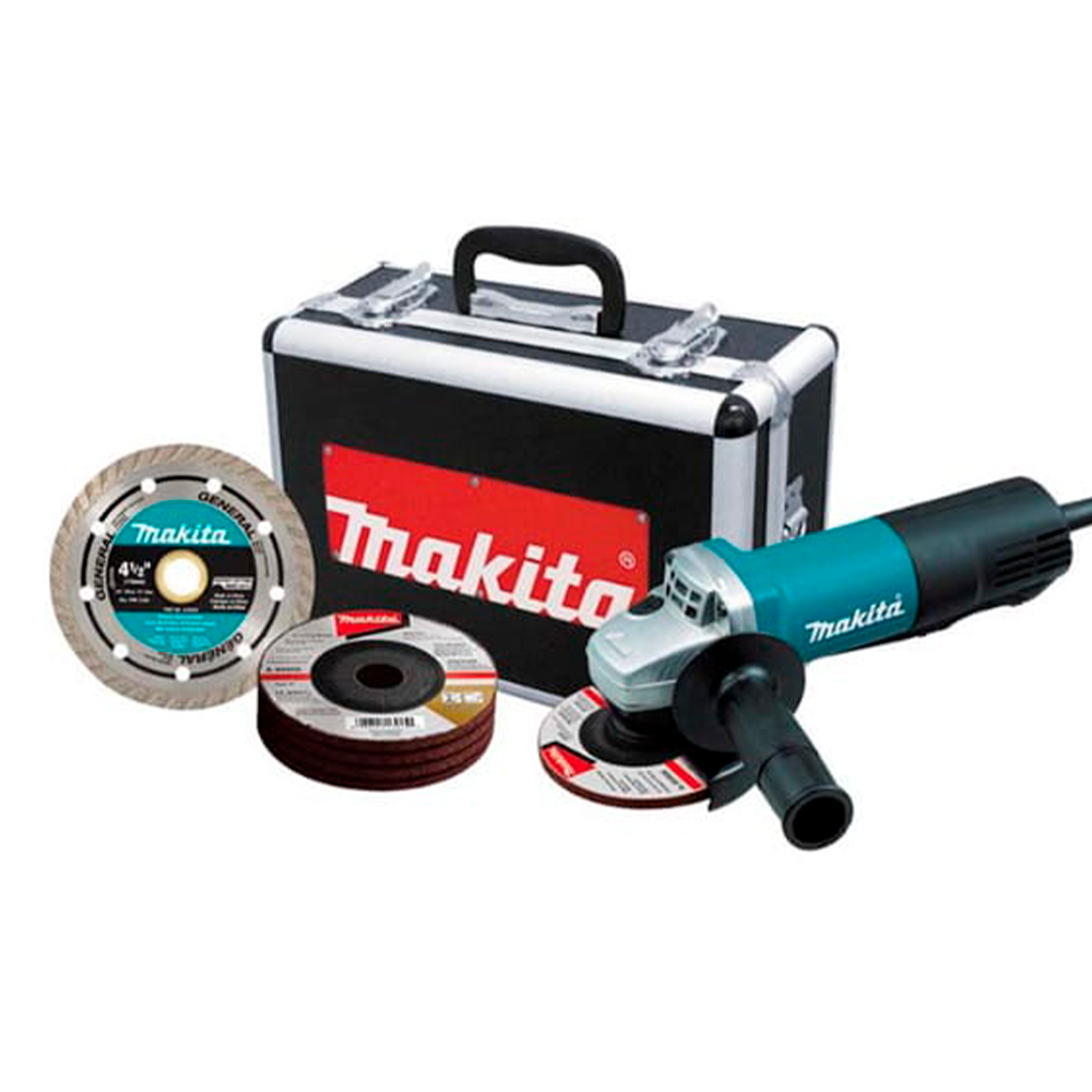 PULIDORA MAKITA 4 1/2 120V-900W 11000RPM EJE 5/8 INDUSTRIAL (9557PBX1)