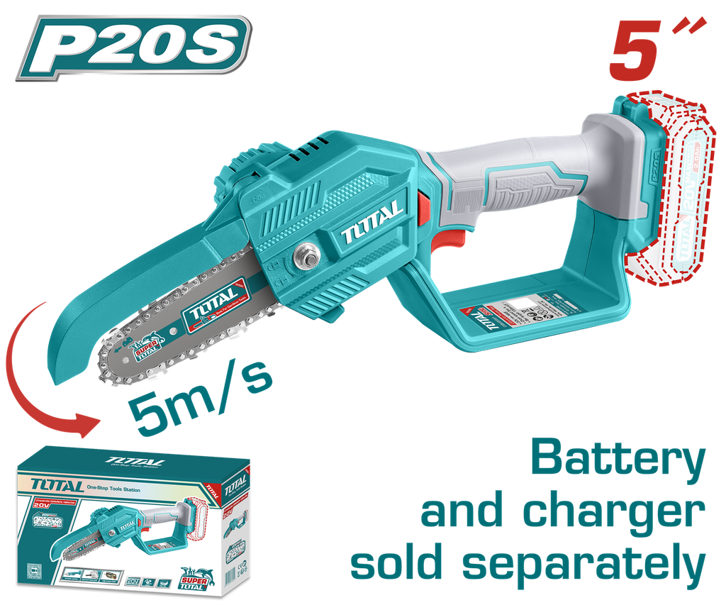 SIERRA MINI INALAMBRICA DE 5" 20V CARGADOR Y BATERIA NO INCLUIDO SUPER TOTAL (TGSLI2058)