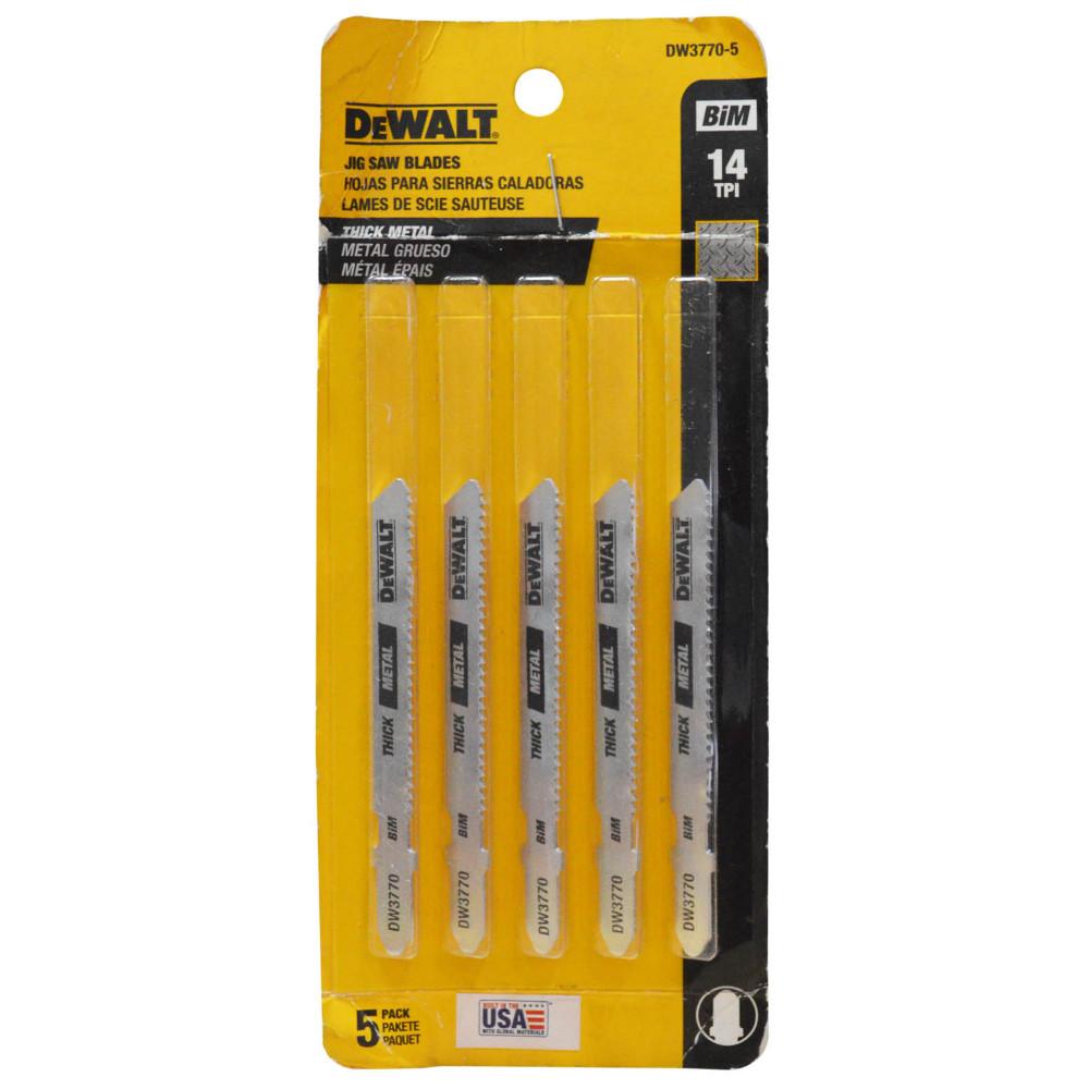 SIERRA PARA CALADORA METAL GRUESO DEWALT X 5 (14TPI (DW3770-5)
