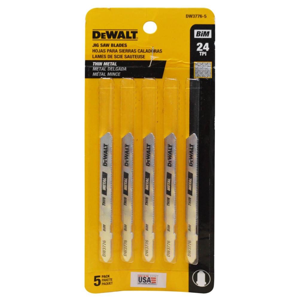 SIERRA PARA CALADORA METAL-LAMINA DEWALT X 5 (24TPI (DW3776-5)