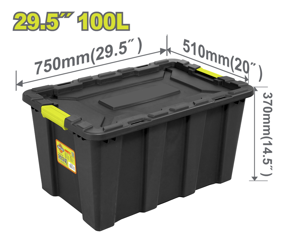 CAJA DE ALMACENAJE  PLÁSTICA 29.5" 100L DYLLU (DTTB331B)