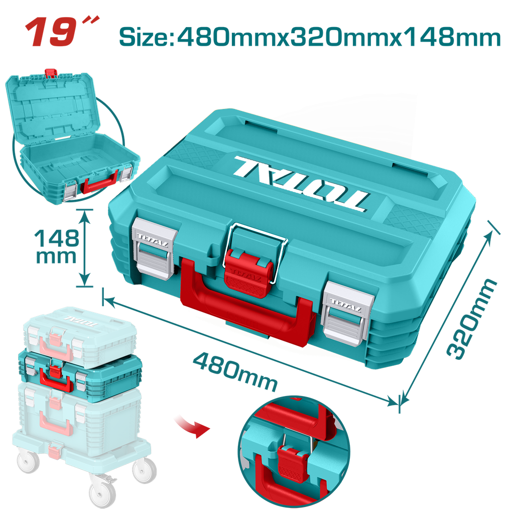 CAJA DE HERRAMIENTAS 19" APILABLE SUPER TOTAL (TPBXS102)