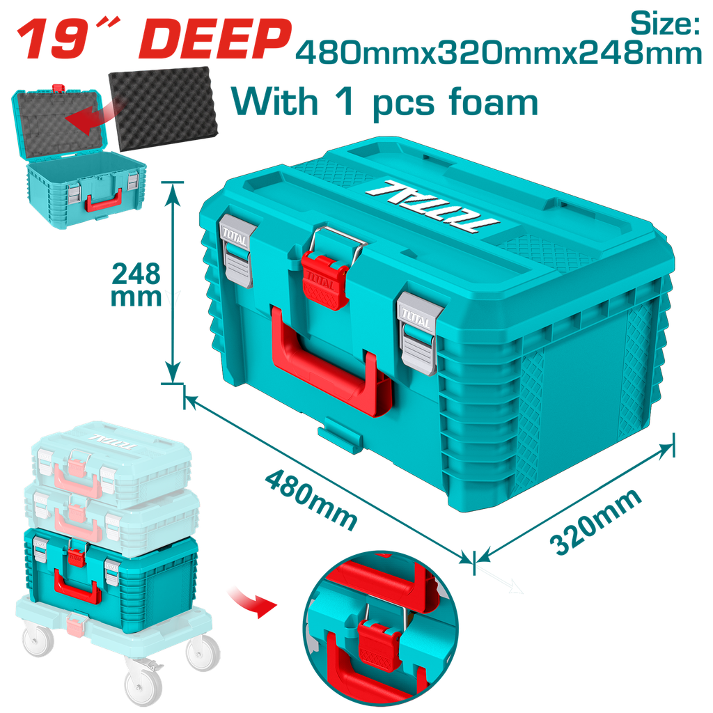CAJA DE HERRAMIENTAS 19" APILABLE SUPER TOTAL (TPBXS103)