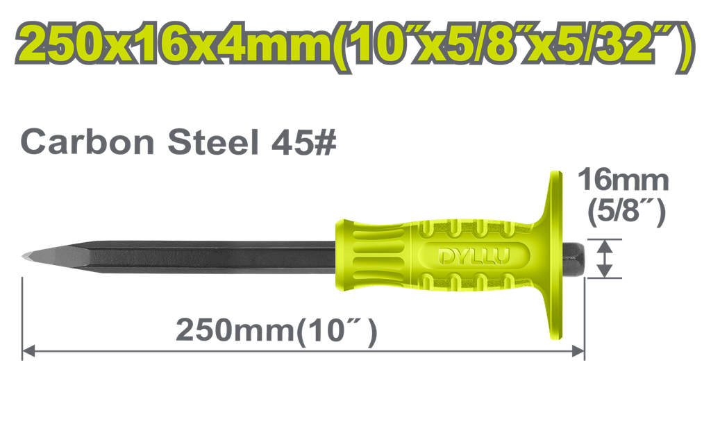 CINCEL DE PUNTA  5/32" X 10" DYLLU (DTCC1303)