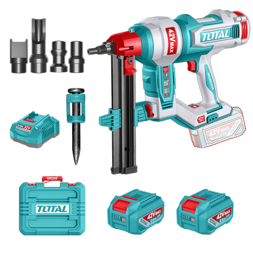 CLAVADORA INALAMBRICA CONCRETO 40MM 42V INCLUYE BATERIA Y CARGADOR INDUSTRIAL SUPER  TOTAL (UTCNLI420602)