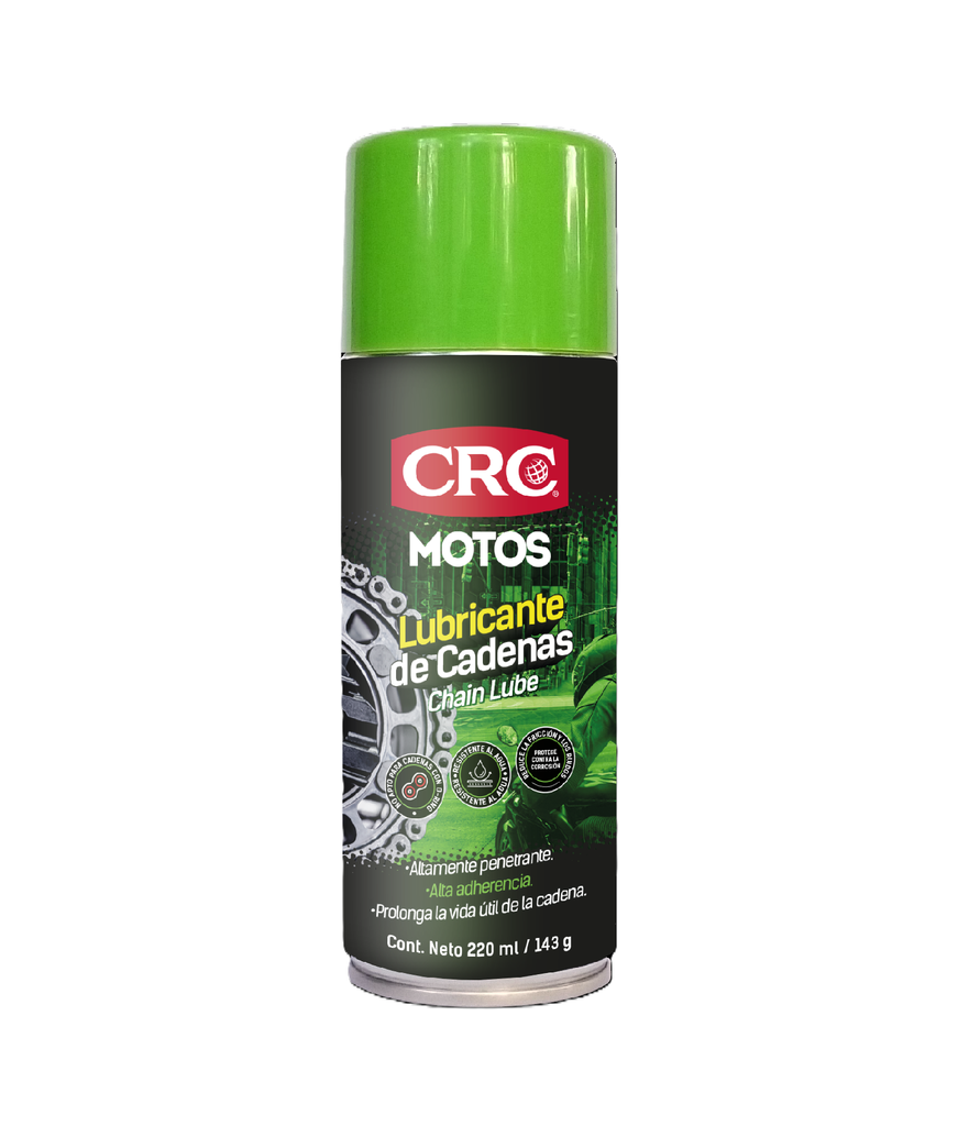 DESENGRASANTE DE CADENAS 220 ML PARA MOTOS CRC (60000118)