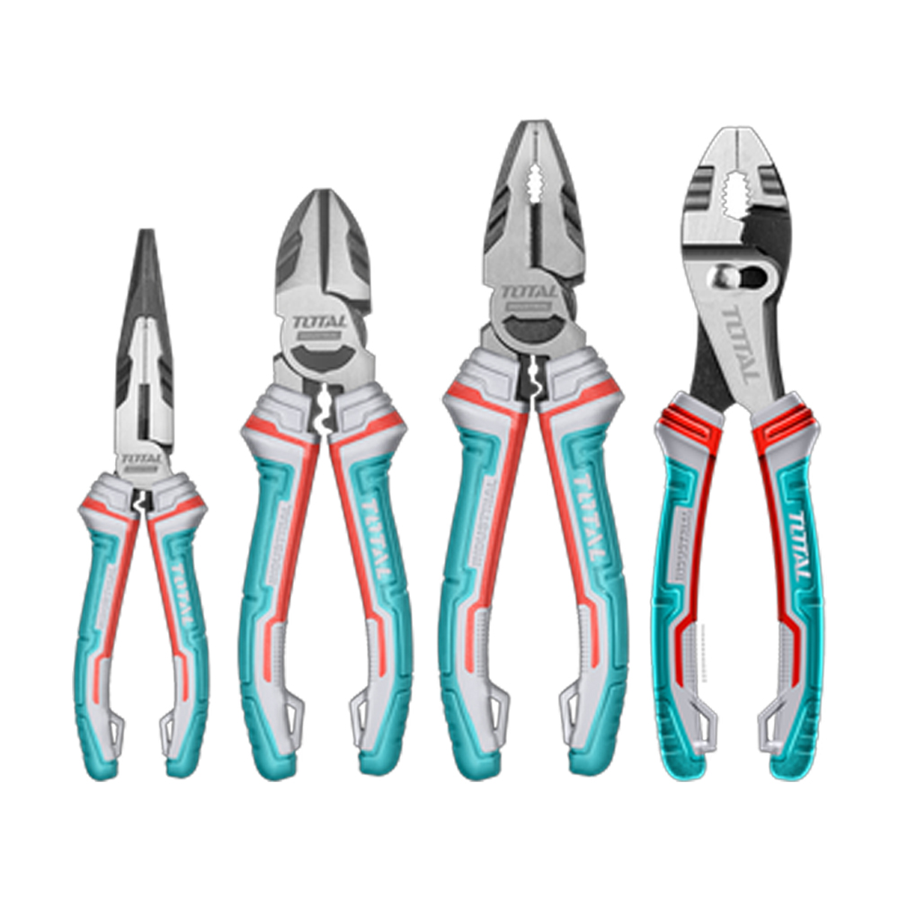 JUEGO DE ALICATE X 4 PIEZAS  CROMO VANADIUM INDUSTRIAL SUPER  TOTAL (THT2K0488)