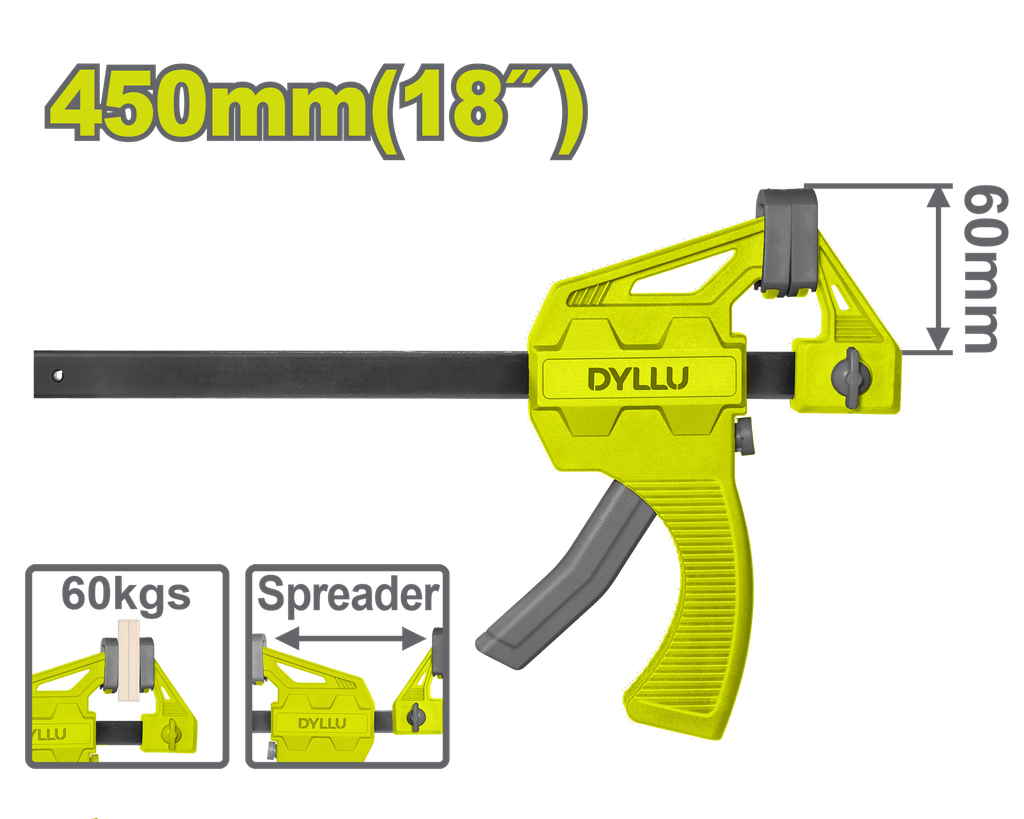 PRENSA SARGENTO DE BARRA 18" DYLLU (DTCP4318)