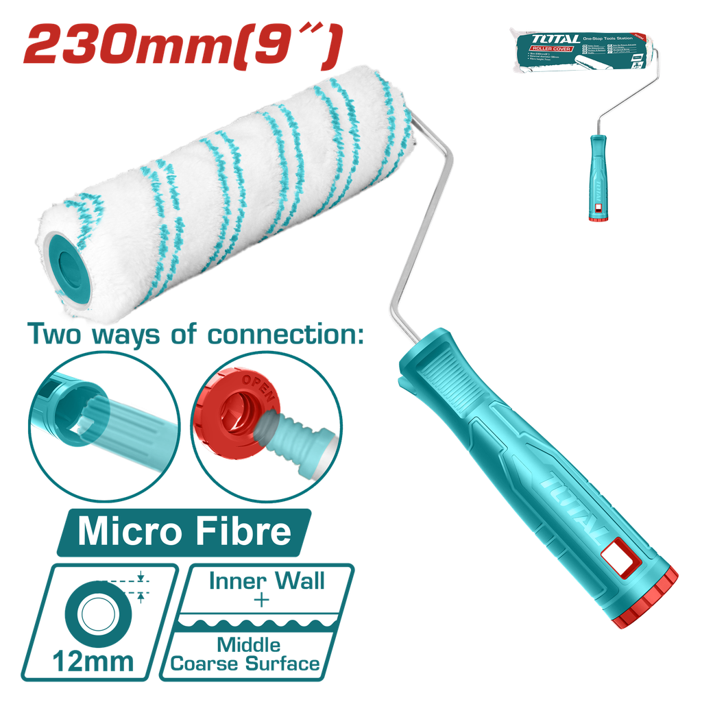 RODILLO 9" BLANCO MICROFIBRA  SUPER TOTAL (THT85096)