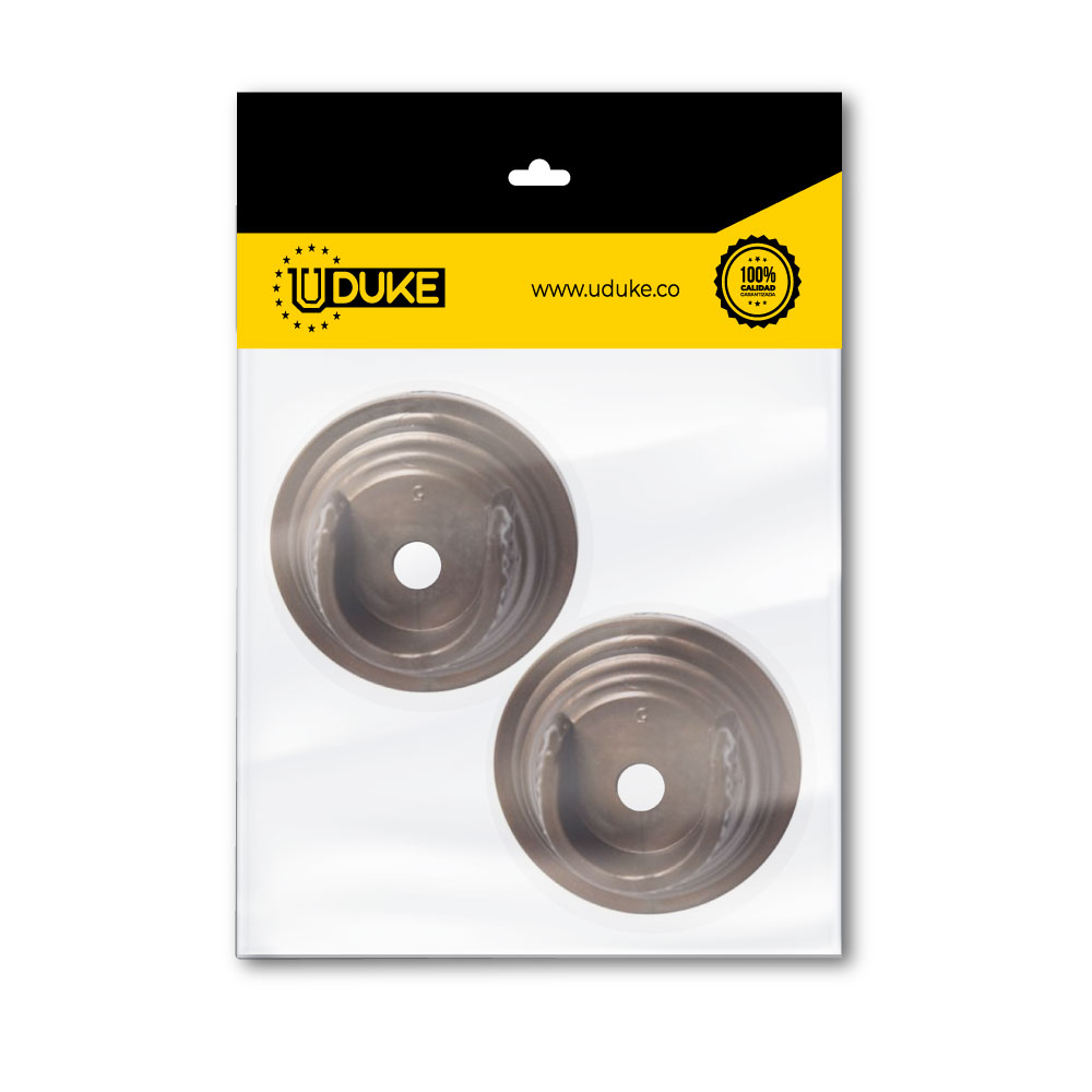 ACCESORIO CORTINERO PLAFON CAFE EN U (ABIERTO) 3/4 PAQ X 2 UDUKE