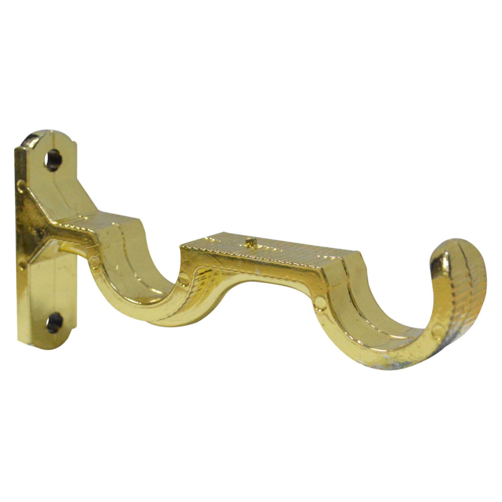 ACCESORIO CORTINERO SOPORTE MURO DOBLE DORADO 1/2"