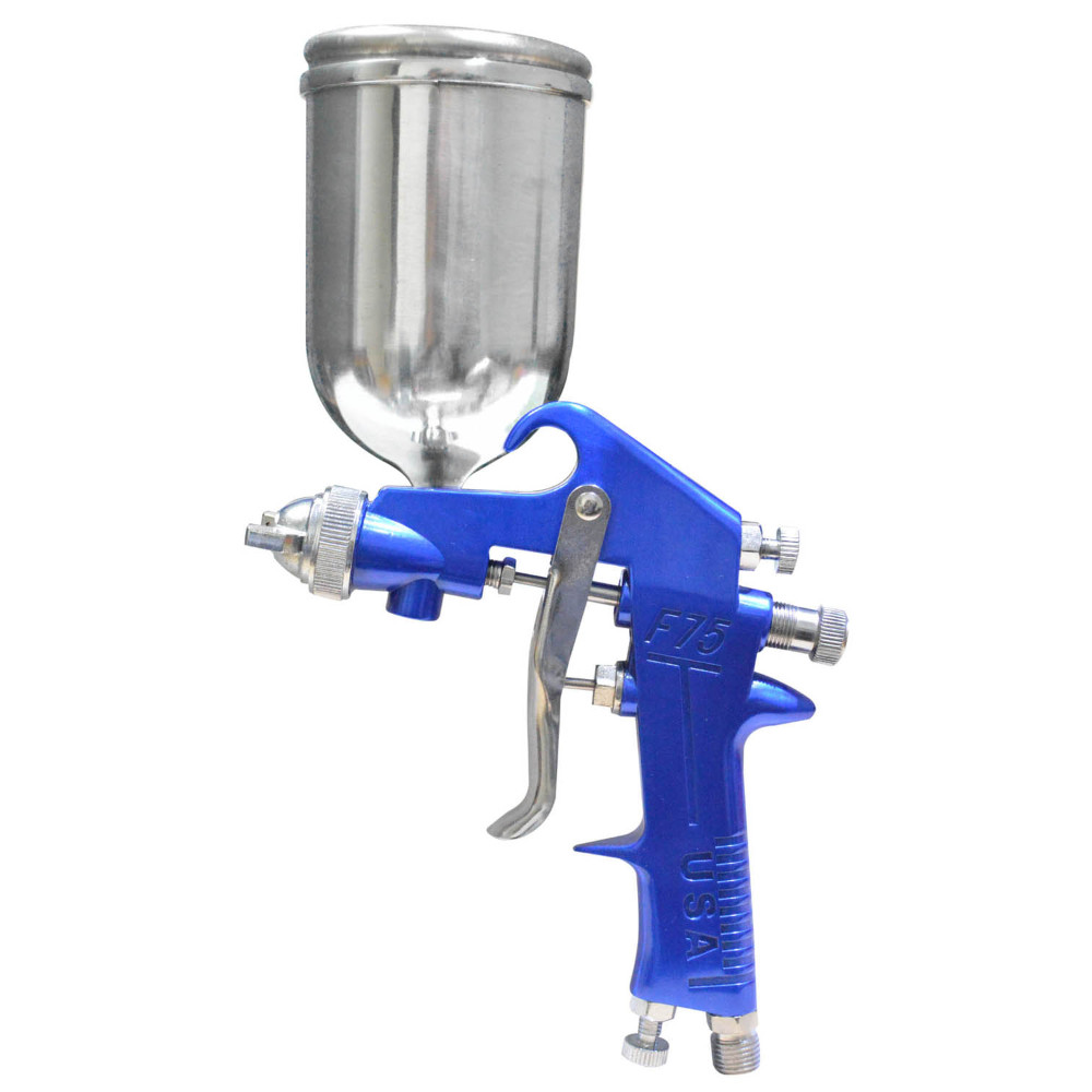 AEROGRAFO UDUKE PROFESIONAL USA VASO DE 400 CC PISTOLA F-75 AZUL (HT30564)