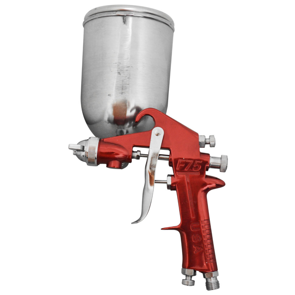 AEROGRAFO UDUKE PROFESIONAL USA VASO DE 600 CC PISTOLA F-75 ROJA (HT30600)