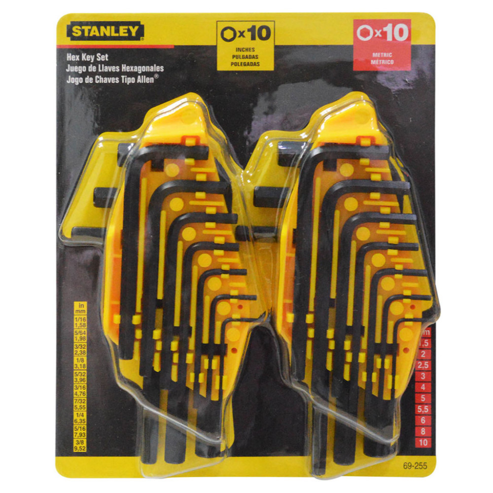 ALEM CORTO MM-PULG 20Pcs STANLEY (69-255)
