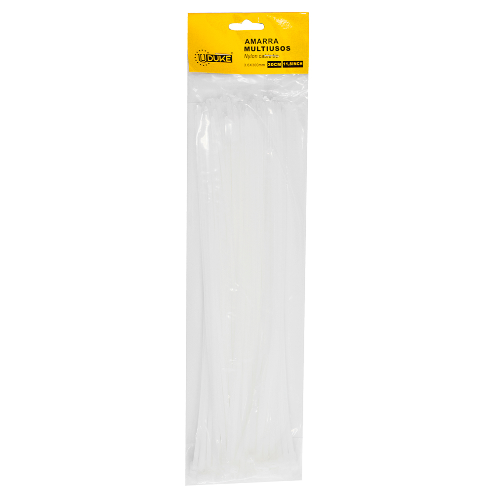 AMARRA PLASTICA UDUKE BLANCA 30 CM