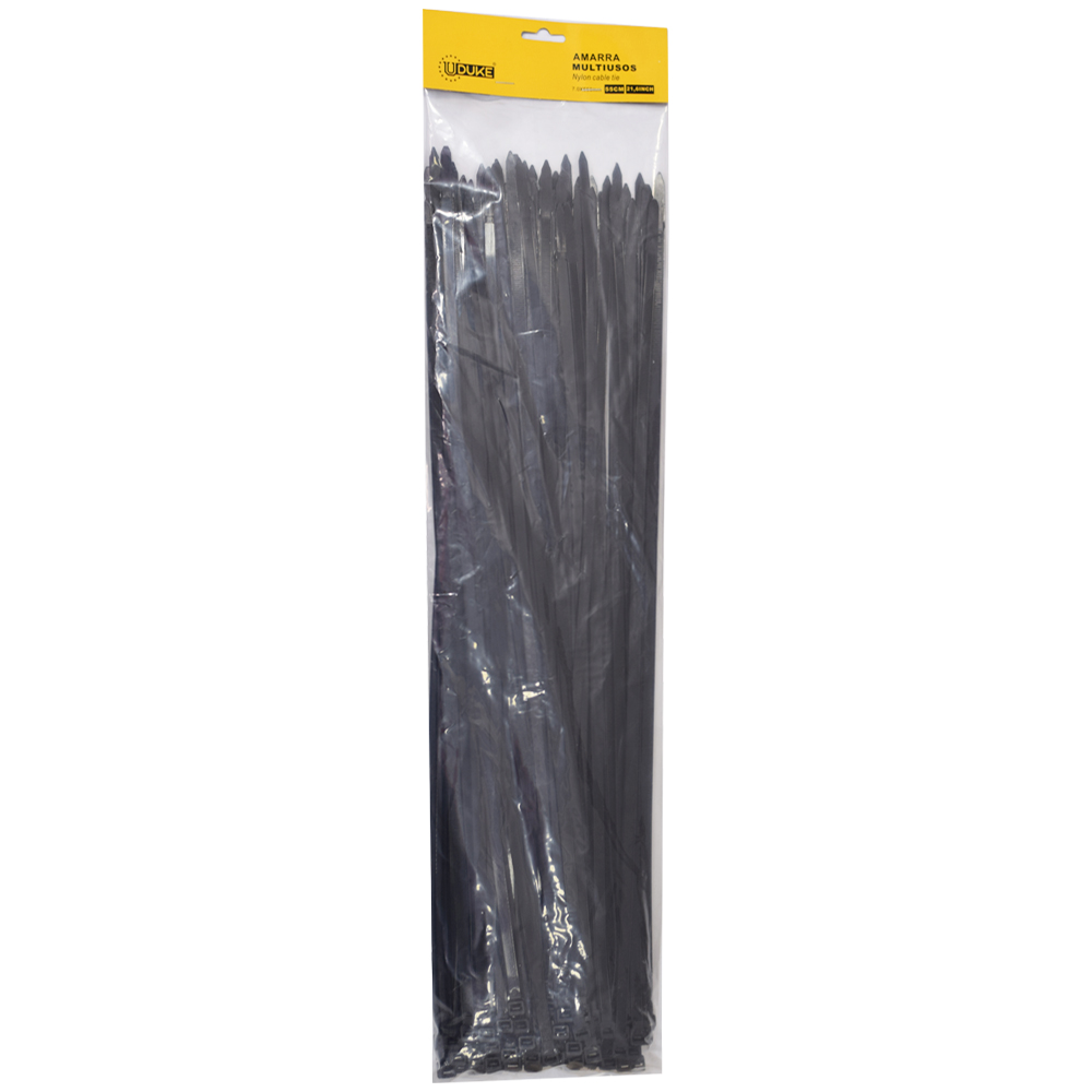 AMARRA PLASTICA UDUKE NEGRA 7X550MM (55 CM) (100 UNDS) (HT70046) 