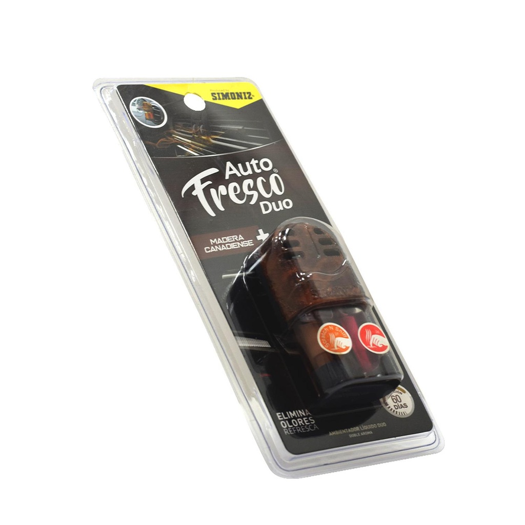 AMBIENTADOR DUO AUTO FRESCO MAD/CUER 4.5 ML SIMONIZ (206750)