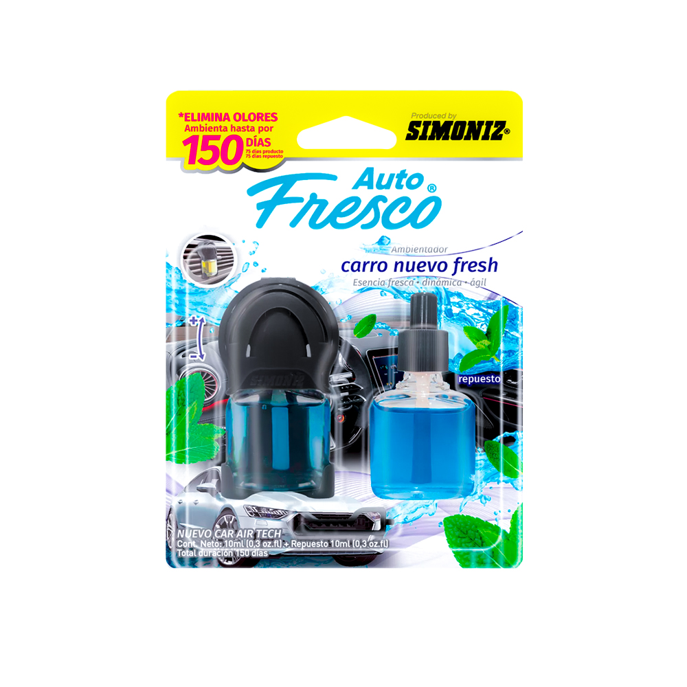 AMBIENTADOR NEW AIR TECH CARRO NUEVO AUTO FRESCO 10ML SIMONIZ (208903)