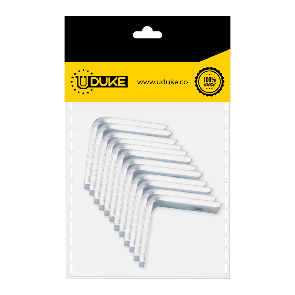 ANGULO 1/2" METALICO C.16 PQT X 12 UDUKE
